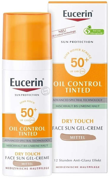 Eucerin Sun Oil Control Tinted Creme LSF 50+ mittel (50ml)