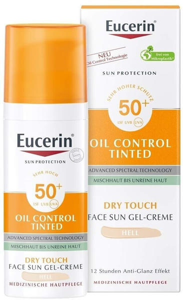 Eucerin Sun Oil Control Tinted Creme LSF 50+ hell (50ml)