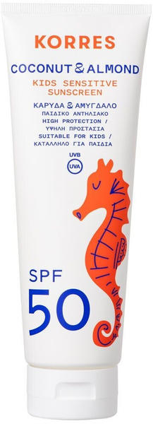 Korres Coconut & Almond Kids Sensitive Sunscreen SPF 50 (250ml)