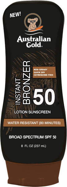 Australian Gold Sunscreen Lotion Instant Bronzer SPF 50 (237 ml)