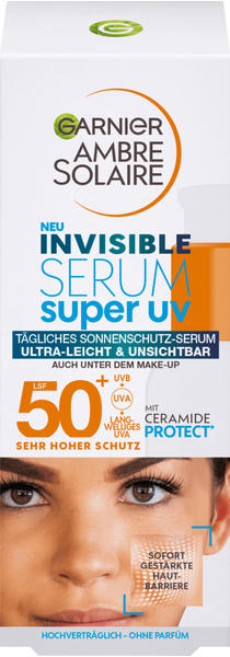 Garnier Solaire Sonnenfluid Gesicht invisible Serum super UV LSF 50+ (30 ml)