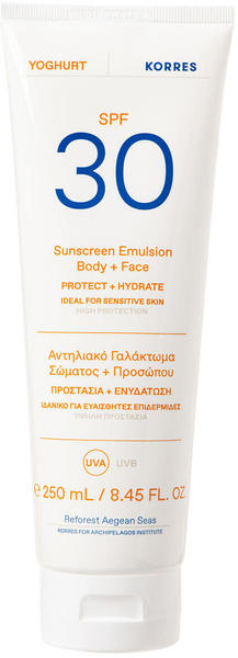 Korres Yoghurt Sunscreen Emulsion Body + Face SPF30 (250ml)