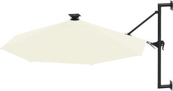 vidaXL Wall Mounted Parasol with LED sand
