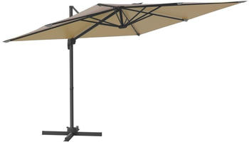 vidaXL Cantilever Umbrella LED 400x300cm (319930) taupe
