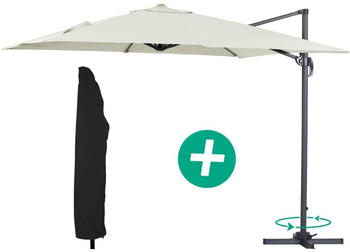 Habitat et Jardin Sun 3 300 x 300 cm Ecru with protective cover