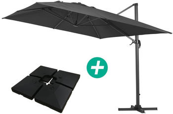 Habitat et Jardin Sun 4 300 x 400 cm Black with weighted slab