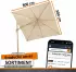 Schneider Ampelschirm Rhodos Twist Loft 300x300cm Natur