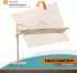 Schneider Ampelschirm Rhodos Twist Loft 300x300cm Natur