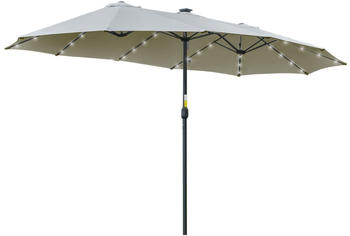 Outsunny Sonnenschirm mit LED Solar 4,5m