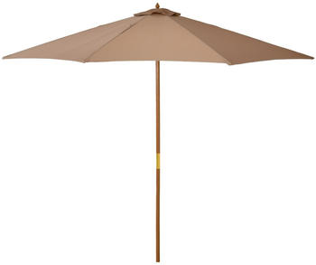 Outsunny Sonnenschirm Holz 300cm Bambus Khaki