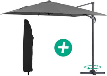 Habitat et Jardin Sun 3 300 x 300 cm Grey with protective cover