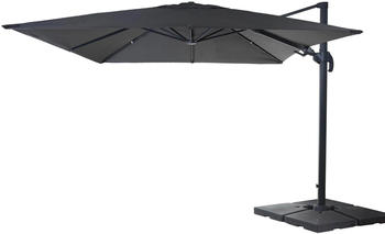 MCW Ampelschirm A96 3x4m Alu mit St&auml;nder Anthrazit