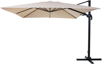 MCW Ampelschirm A96 3x4m Alu ohne Ständer Creme