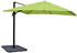 MCW Ampelschirm A96 3x3m Alu/Stahl mit Ständer Grün