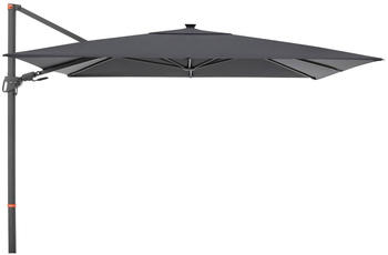 Doppler MyZone Pendelschirm AX mit LED 300x220 cm Stahl/Aluminium anthrazit