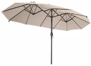 TecTake Silia Sonnenschirm 460x270 cm mit 3 Windd&auml;chern beige (TT404253)