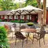 Vounot Doppelsonnenschirm mit Handkurbel 150x300 cm beige