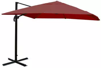 MCW Ampelschirm A96 3x3m Alu/Stahl ohne Ständer Bordeaux