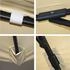 MCW Ampelschirm A96 3x3m Alu mit Ständer Drehbar Creme