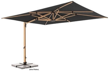 Doppler Alu Wood XL LED Ultra 400 x 300 cm Pendelschirm Holzoptik anthrazit (449270 840)