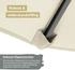deluxe4home XXL Doppelsonnenschirm 450cm x 260cm mit Handkurbel Creme