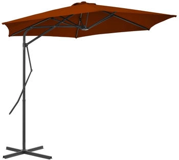 furnicato Sonnenschirm mit Stahlmast Terracotta-Rot 300x230 cm