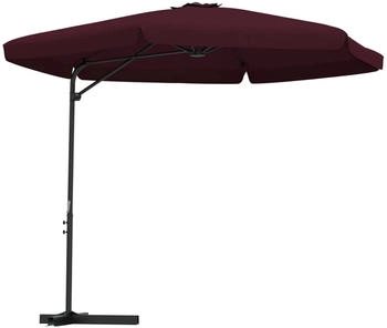 furnicato Sonnenschirm mit Stahl-Mast 300 cm Bordeauxrot