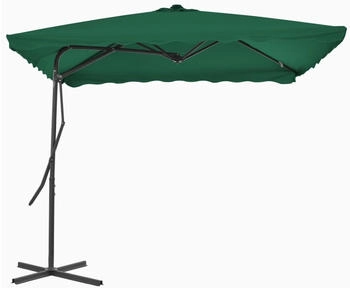 furnicato Sonnenschirm mit Stahl-Mast 250x250 cm Grün