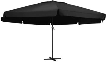 furnicato Sonnenschirm mit Aluminium-Mast 600 cm Schwarz