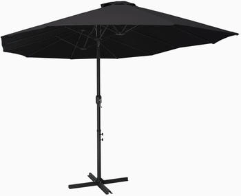 furnicato Sonnenschirm mit Aluminium-Mast 460x270 cm Schwarz