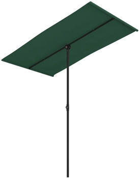 furnicato Sonnenschirm mit Aluminium-Mast 180x110 cm Grün