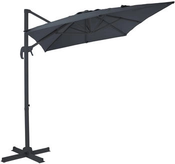 AXI Ampelschirm Coco 200 cm x 300 cm Anthrazit/Grau