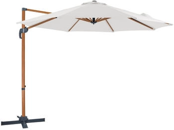 AXI Ampelschirm Marisol Ø 300 cm Gestell Holz-Optik/Beige