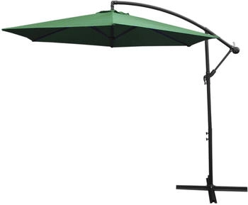 MonsterShop 3m freitragender Sonnenschirm Gr&uuml;n