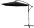 MonsterShop 3m freitragender Sonnenschirm Schwarz