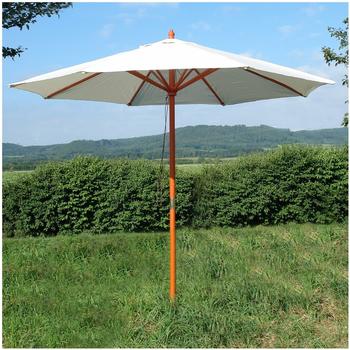 Dema Sonnenschirm Ø 270 cm weiß/beige