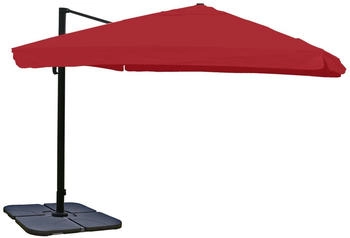 MCW Ampelschirm A96 3x3m Alu Flap mit Ständer Bordeaux MCW Ampelschirm A96 3x3m Alu Flap mit Ständer Bordeaux