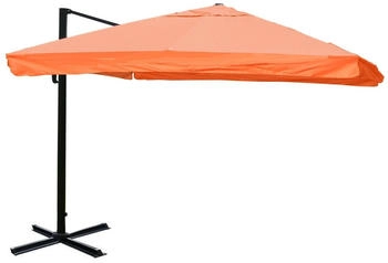 MCW Ampelschirm A96 3x3m Alu Flap ohne Ständer Terracotta