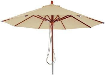 MCW Gastronomie Holz-Sonnenschirm C57 Rund &Oslash;4m Creme