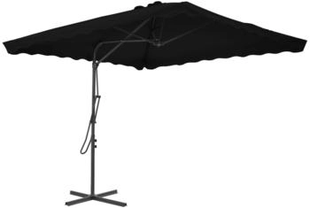 furnicato Sonnenschirm mit Stahlmast Schwarz 250x250x230 cm