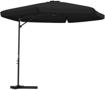 furnicato Sonnenschirm mit Stahl-Mast 300 cm Schwarz