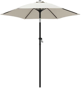 furnicato Sonnenschirm Sandweiß 200 x 224 cm Aluminium
