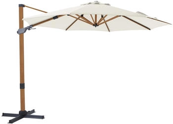 AXI Ampelschirm Cyrus Premium Ø 300 cm Holzoptik/Beige