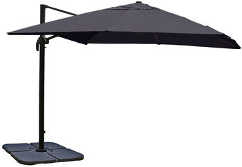 MCW Ampelschirm A96 3x3m Alu/Stahl Anthrazit mit Ständer MCW Ampelschirm A96 3x3m Alu/Stahl Anthrazit mit Ständer