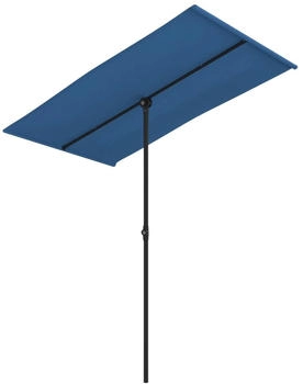 furnicato Sonnenschirm mit Aluminium-Mast 180x110 cm Azurblau