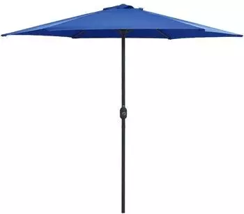 furnicato Sonnenschirm mit Aluminium-Mast 270x246 cm Azurblau