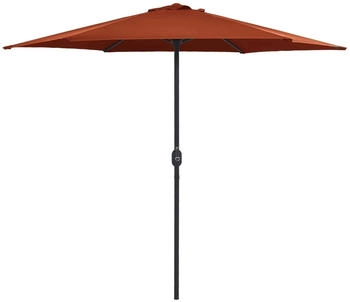 furnicato Sonnenschirm mit Aluminium-Mast 270x246 cm Terrakotta