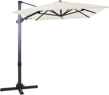 AXI Ampelschirm Milad Premium 200 cm x 300 cm Anthrazit/Beige