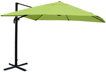 MCW Ampelschirm A96 3x3m Alu/Stahl ohne Ständer Drehbar Grün