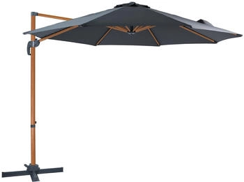 AXI Ampelschirm Marisol Ø 300 cm Gestell Holz-Optik/Grey